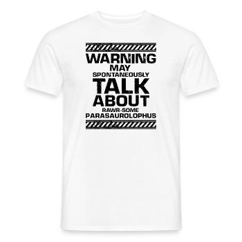 Paläontologie-Lehrer und Parasaurolophus Motif - Männer T-Shirt - Weiß - Vorne - AI Model Male 178 dark (178cm)