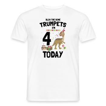 Parasaurolophus for dinosaurs and fosil hunters - Men's T-Shirt - white - Front - AI Model Male 178 dark (178cm)