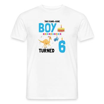 Parasaurolophus Kids Design pour les dinosaures - T-shirt homme - blanc - Devant - AI Model Male 178 dark (178cm)