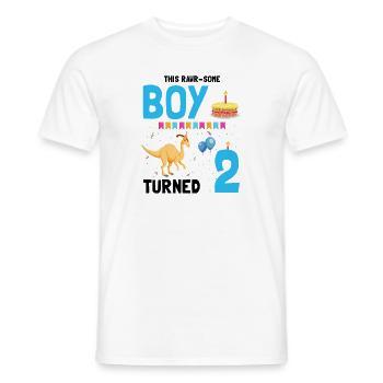 Parasaurolophus Kids Design pour les dinosaures - T-shirt homme - blanc - Devant - AI Model Male 178 dark (178cm)