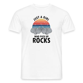 Collectionneur de pierres précieuses et recherche sur les pierres précieuses - T-shirt homme - blanc - Devant - AI Model Male 178 dark (178cm)