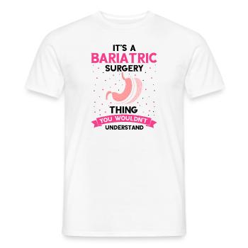 Gastric Bypass and Gastric Bypass Operation Design - Men's T-Shirt - white - Front - AI Model Male 178 dark (178cm)