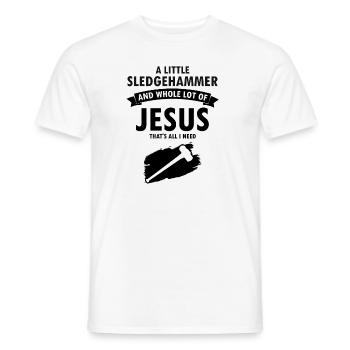 Démolition et rénovation de maisons - T-shirt homme - blanc - Devant - AI Model Male 178 dark (178cm)