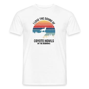 Capture de coyotes et conception de chasseur de coyotes - T-shirt homme - blanc - Devant - AI Model Male 178 dark (178cm)