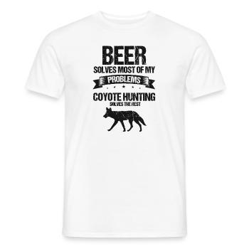 Coyote Design for Coyote Shreactors - Men's T-Shirt - white - Front - AI Model Male 178 dark (178cm)