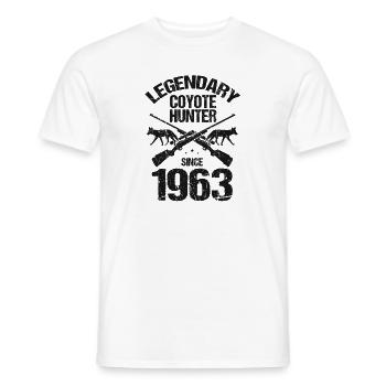 Conception de chasseur de coyote pour la chasse au coyote - T-shirt homme - blanc - Devant - AI Model Male 178 dark (178cm)