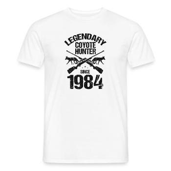 Conception de chasseur de coyote pour la chasse au coyote - T-shirt homme - blanc - Devant - AI Model Male 178 dark (178cm)