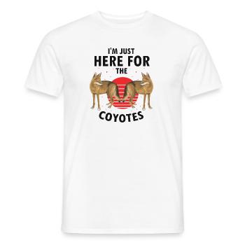 Conception de chasseur de coyote pour la chasse au coyote - T-shirt homme - blanc - Devant - AI Model Male 178 dark (178cm)