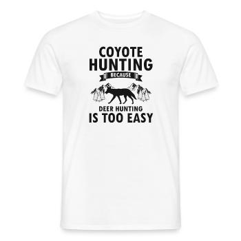 Conception de chasseur de coyote pour la chasse au coyote - T-shirt homme - blanc - Devant - AI Model Male 178 dark (178cm)