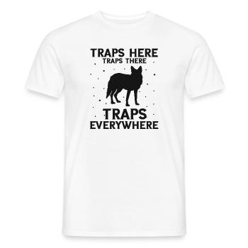 Conception de coyote pour les réacteurs de coyote - T-shirt homme - blanc - Devant - AI Model Male 178 dark (178cm)