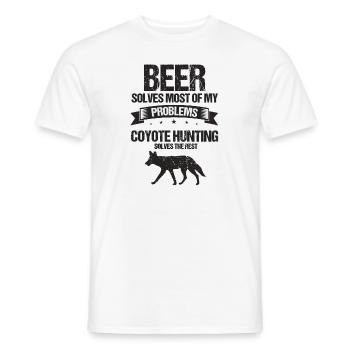 Conception de coyote pour les réacteurs de coyote - T-shirt homme - blanc - Devant - AI Model Male 178 dark (178cm)
