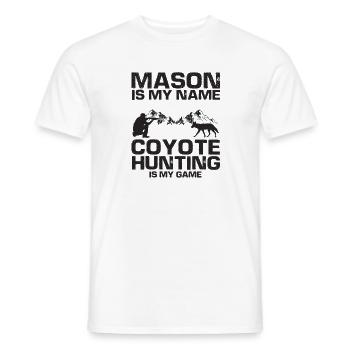Kojoten Design für Kojotentöter - Männer T-Shirt - Weiß - Vorne - AI Model Male 178 dark (178cm)
