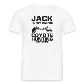 Conception de coyote pour les réacteurs de coyote - T-shirt homme - blanc - Devant - AI Model Male 178 dark (178cm)