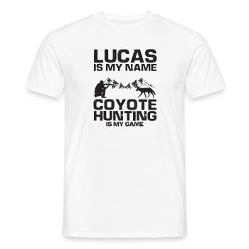 Conception de coyote pour les réacteurs de coyote - T-shirt homme - blanc - Devant - AI Model Male 178 dark (178cm)