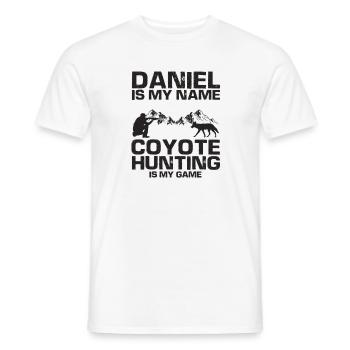 Coyote Design for Coyote Shreactors - Men's T-Shirt - white - Front - AI Model Male 178 dark (178cm)