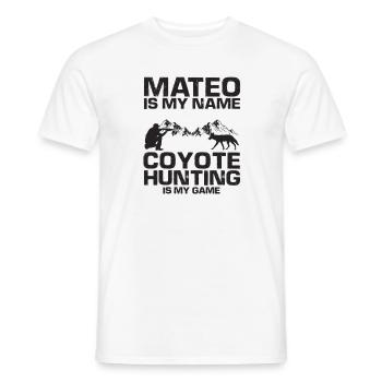 Capture de coyotes et conception de chasseur de coyotes - T-shirt homme - blanc - Devant - AI Model Male 178 dark (178cm)