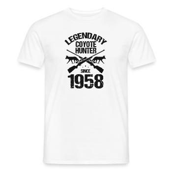 Kojotentöter und Kojotenjagd auf Wildtiere - Männer T-Shirt - Weiß - Vorne - AI Model Male 178 dark (178cm)