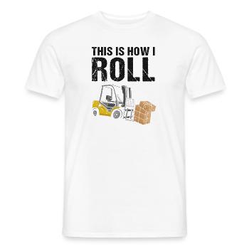 Gabelstaplerfahrer und Lagerhaus Gabestaplerfahrer - Männer T-Shirt - Weiß - Vorne - AI Model Male 178 dark (178cm)