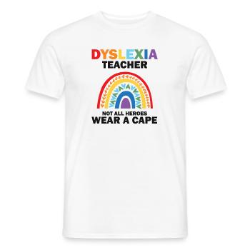 Enseignants de sensibilisation à la dyslexie et de dyslexie - T-shirt homme - blanc - Devant - AI Model Male 178 dark (178cm)
