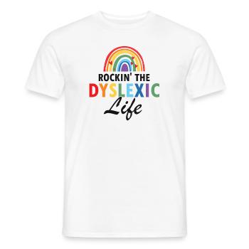Thérapie de la dyslexie pour le mois de la dyslexie - T-shirt homme - blanc - Devant - AI Model Male 178 dark (178cm)