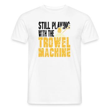 Concrete construction design for construction workers and construction site - Men's T-Shirt - white - Front - AI Model Male 178 dark (178cm)