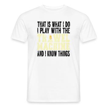 Concrete construction design for construction workers and construction site - Men's T-Shirt - white - Front - AI Model Male 178 dark (178cm)