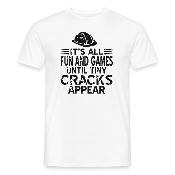 Concrete construction design for construction workers and construction site - Men's T-Shirt - white - Front - AI Model Male 178 dark (178cm)