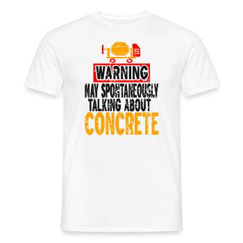 Concrete construction design for construction workers and construction site - Men's T-Shirt - white - Front - AI Model Male 178 dark (178cm)