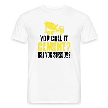 Concrete construction design for construction workers and construction site - Men's T-Shirt - white - Front - AI Model Male 178 dark (178cm)