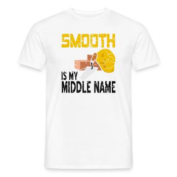 Concrete construction design for construction workers and construction site - Men's T-Shirt - white - Front - AI Model Male 178 dark (178cm)