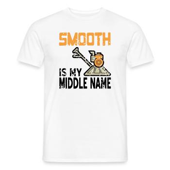 Concrete construction design for construction workers and construction site - Men's T-Shirt - white - Front - AI Model Male 178 dark (178cm)