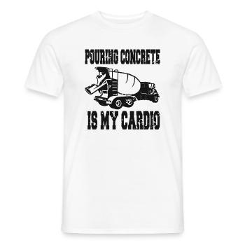 Concrete construction design for construction workers and construction site - Men's T-Shirt - white - Front - AI Model Male 178 dark (178cm)