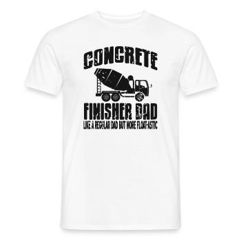 Concrete construction design for construction workers and construction site - Men's T-Shirt - white - Front - AI Model Male 178 dark (178cm)