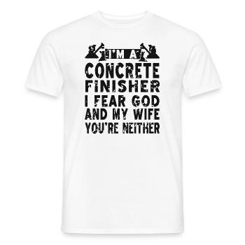 Concrete construction design for construction workers and construction site - Men's T-Shirt - white - Front - AI Model Male 178 dark (178cm)
