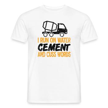 Concrete construction design for construction workers and construction site - Men's T-Shirt - white - Front - AI Model Male 178 dark (178cm)