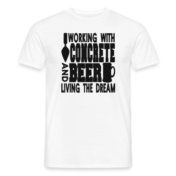 Concrete construction design for construction workers and construction site - Men's T-Shirt - white - Front - AI Model Male 178 dark (178cm)