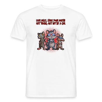 Opossum saying for animal lovers and possum - Men's T-Shirt - white - Front - AI Model Male 178 dark (178cm)