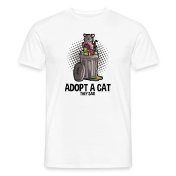 Opossum saying for animal lovers and possum - Men's T-Shirt - white - Front - AI Model Male 178 dark (178cm)