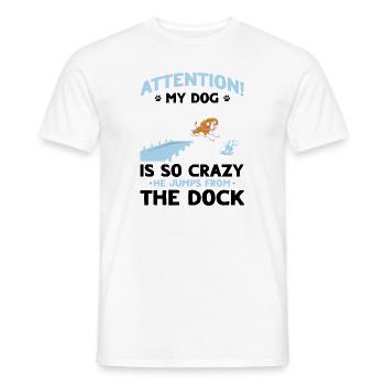 Dock Diving Design für Dog Jumping und Dock Dog - Männer T-Shirt - Weiß - Vorne - AI Model Male 178 dark (178cm)