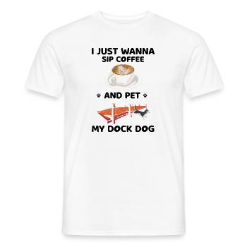 Dock Diving Design for Dog Jumping and Dock Dog - Men's T-Shirt - white - Front - AI Model Male 178 dark (178cm)