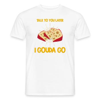 Smoked Gouda design and Gouda gourmet - Men's T-Shirt - white - Front - AI Model Male 178 dark (178cm)