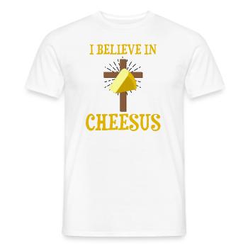 Gouda fumé design et Gouda gourmet - T-shirt homme - blanc - Devant - AI Model Male 178 dark (178cm)