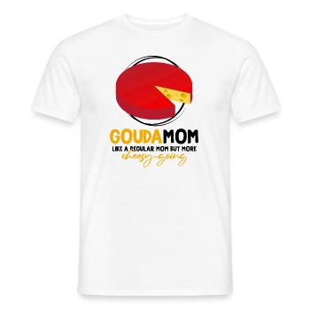 Cheese Making Quote for Gouda Cheese and Gouda Lovers - Men's T-Shirt - white - Front - AI Model Male 178 dark (178cm)