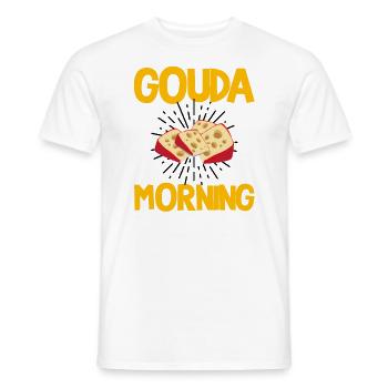 Gouda cheese design for Gouda Fnas and Charcuterie - Men's T-Shirt - white - Front - AI Model Male 178 dark (178cm)