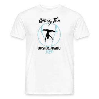 Aerial Silk Dancer for Aerial Ribbon and Aerialist - Men's T-Shirt - white - Front - AI Model Male 178 dark (178cm)