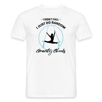 Aerial Silks für Aerial Yoga und Aerial Gymnastics - Männer T-Shirt - Weiß - Vorne - AI Model Male 178 dark (178cm)