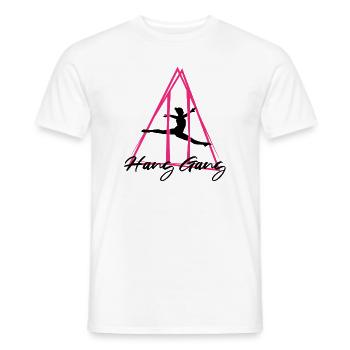 Aerial Silks for Aerial Yoga and Aerial Gymnastics - Men's T-Shirt - white - Front - AI Model Male 178 dark (178cm)