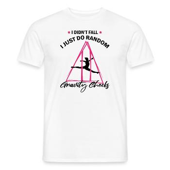 Cirque de soie aérien pour les artistes de soie aérienne - T-shirt homme - blanc - Devant - AI Model Male 178 dark (178cm)