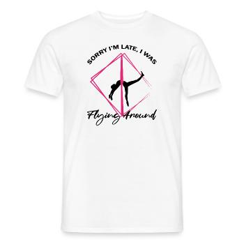 Aerial Silks for Aerial Yoga and Aerial Gymnastics - Men's T-Shirt - white - Front - AI Model Male 178 dark (178cm)