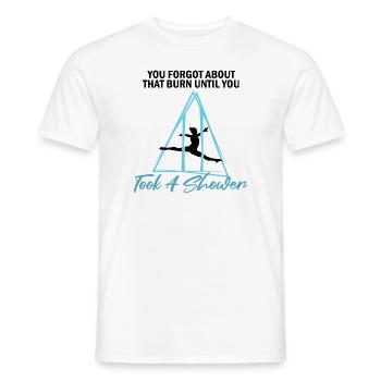 Cirque de soie aérien pour les artistes de soie aérienne - T-shirt homme - blanc - Devant - AI Model Male 178 dark (178cm)